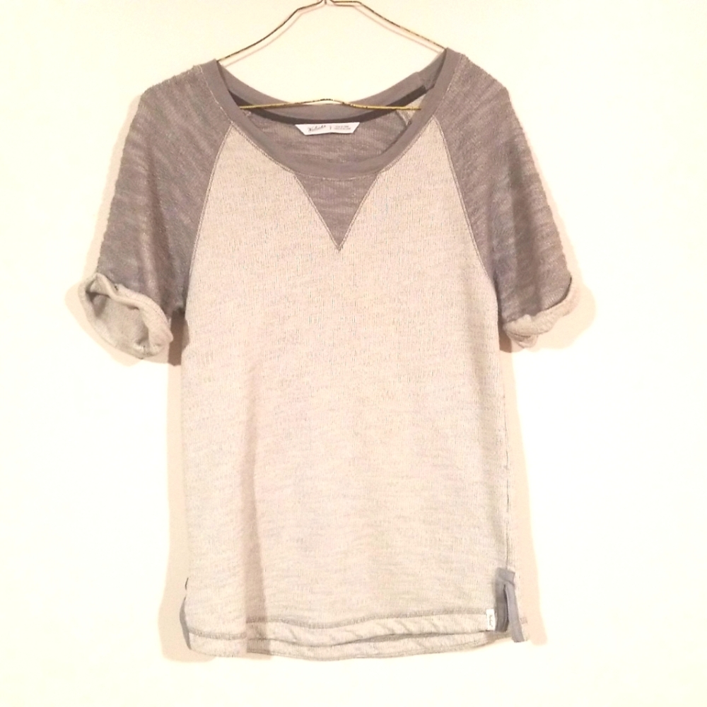 Woolrich sweatshirt tee, gray raglan, terry, size small